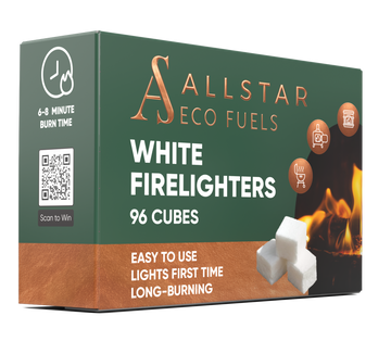 White Firelighters – 96 cubes (Box of 8)